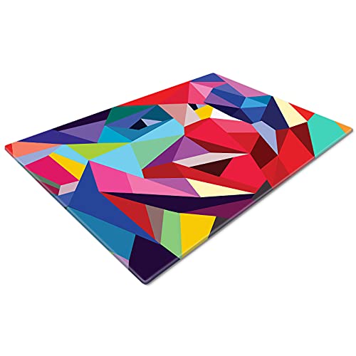 Glass Chopping Boards for Kitchens | Non Slip Worktop Savers | Small Pink Blue Yellow Chopping Boards