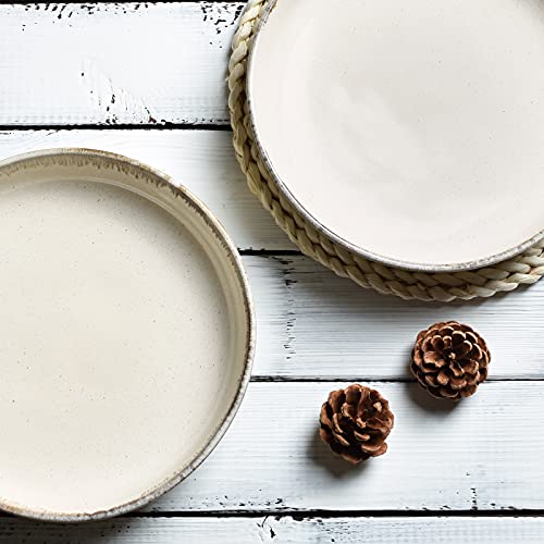 Bosmarlin Stoneware Large Pasta Bowls, 40 Oz, Set Of 4, Big Salad Bowls, Microwave And Dishwasher Safe (Barely Beige, 9.3 In) #TOP6