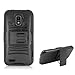 Aimo Wireless Armor Case with Belt Clip and Stand for ZTE Warp 4G N9510 - Retail Packaging - Black