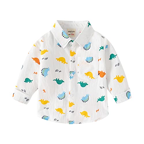 Kids Toddler Flannel Shirt Jacket Cartoon Long Sleeves Lapel Button Down Shacket Baby Boys Toddler Boy Fall Jacket Coat