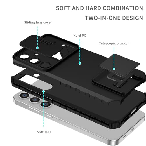 Coque Galaxy S24 Plus fine pour vos déplacements avec support vidéo noir