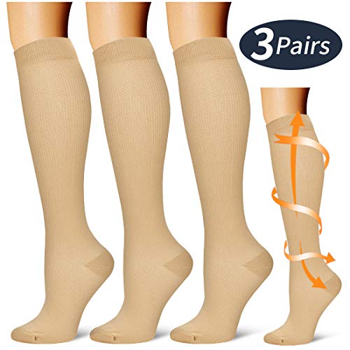 Compression Socks,(3 pairs) Compression Sock for Women & Men - Best For Running