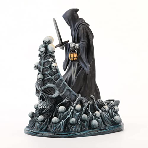Estatua Grim Reaper de resina pintada a mano 7.88 in miniatura 3