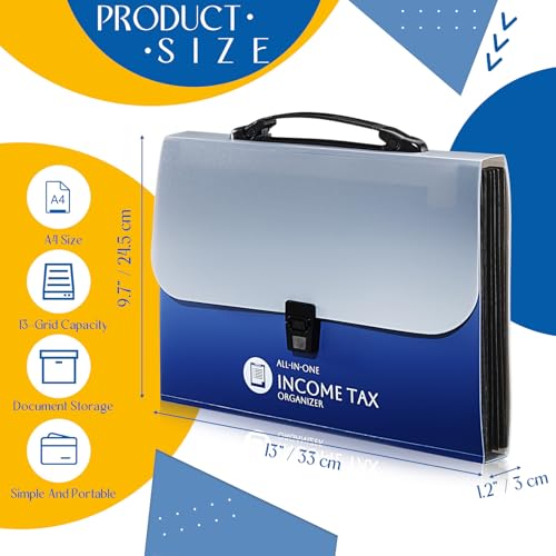 Janlaugh Organizador de registros fiscais, tudo em um, organizador de documentos de imposto de renda