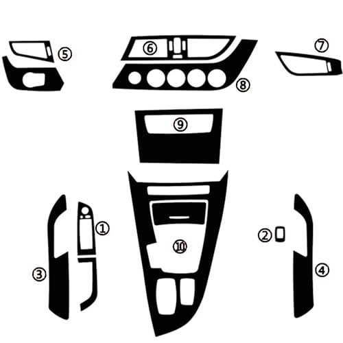 Sticker Carbone Noir Luxe pour Console Centrale BMW Z4 E89 2009-2016