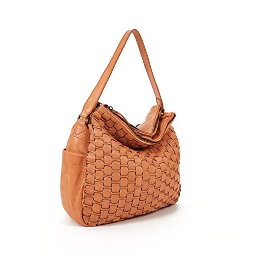 Abbacino Bolso hobo de mujer en piel trenzada naranja Naranja