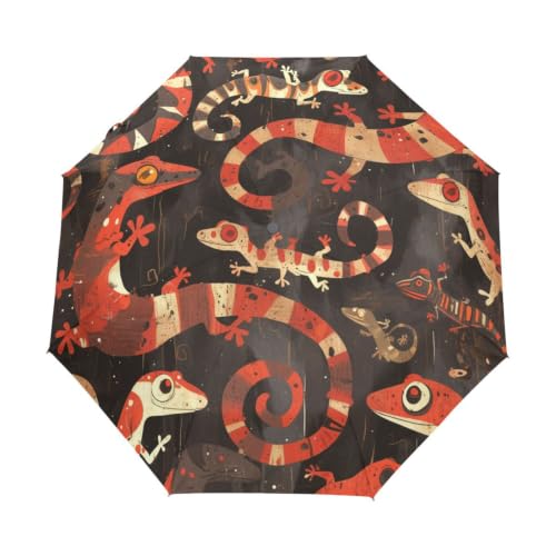 Parapluie ultra-léger automatique gecko contre la pluie et les UV pour enfants en voyage