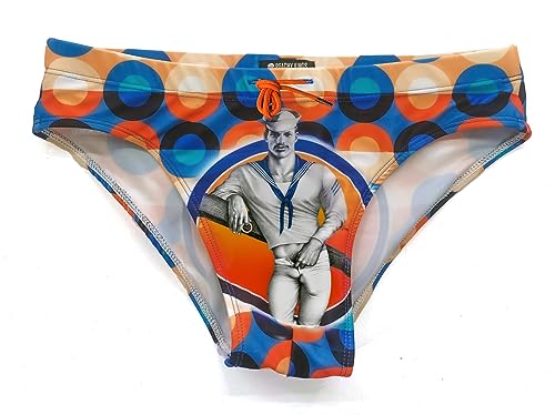 Tom of Finland Seamen Swim Briefs (Bikini, Gay, Adjustable Drawstring, Swimsuit)
