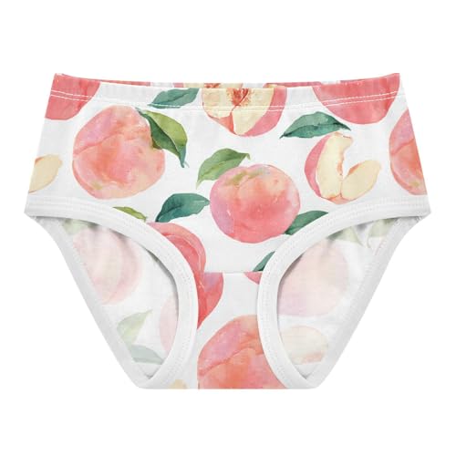 Wusikd Peach Fruits Girls' Underwear Cotton Girls Briefs Soft Toddler Underwear 2T