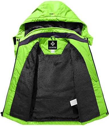 GEMYSE Boy's Waterproof Ski Snow Jacket Hooded Fleece Windproof Winter Jacket