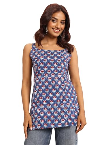 Image of Libas Printed Cotton Straight Kurti for Women Suit