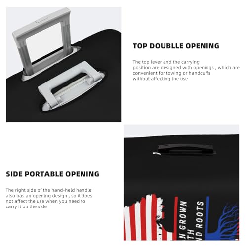 Travel Luggage Cover America Grown With Philippines Roots Fashion Washable Baggage Suitcase Protector Fit For Luggage Medium4