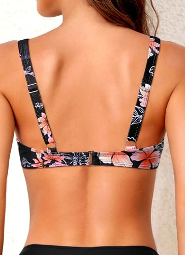 Image of Yonique Women Underwire Bikini Top - 2026 Push Up Swimsuit Tops Padded Bra Bahting Suit
