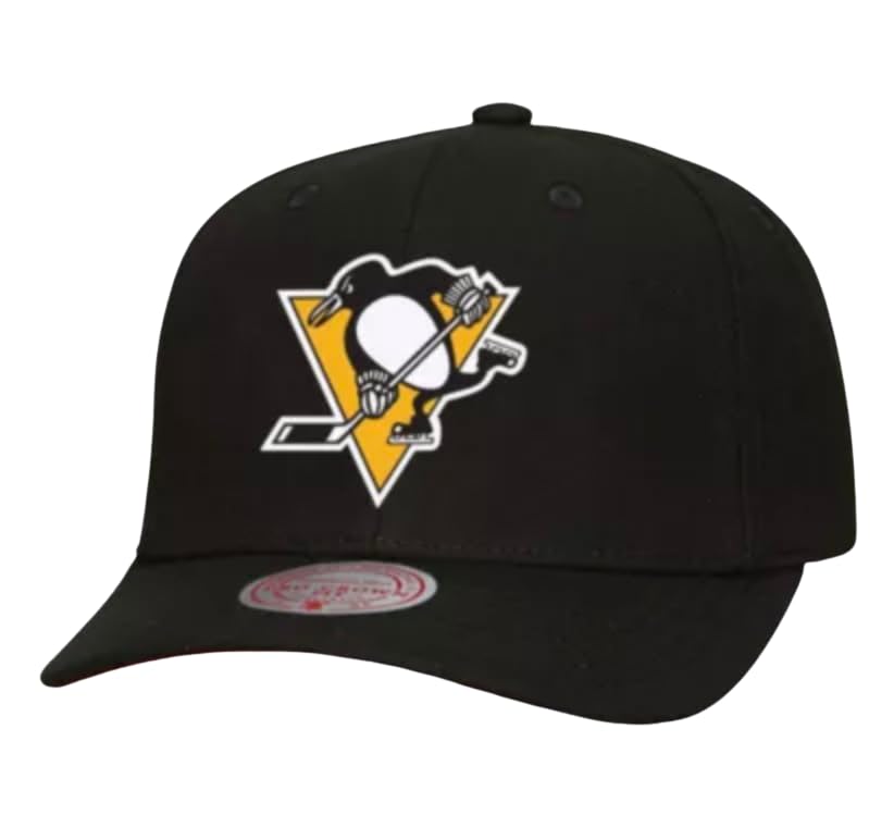 Mitchell & Ness Pittsburgh Penguins Pinch Adjustable Hat (US Alpha One Size Black)