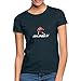 Spreadshirt Hockey sur Glace Gardien De But T-Shirt Femme, M, Marine