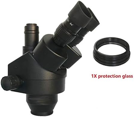 7X-45X Simul-Focal Trinocular Zoom Power Stereo Microscope Head +25mm /35mm diamter Adjustable Focusing Rack+WF10X Eyepieces (Color : White Color Magnification : with 32mm Hole) (Black Color With 32