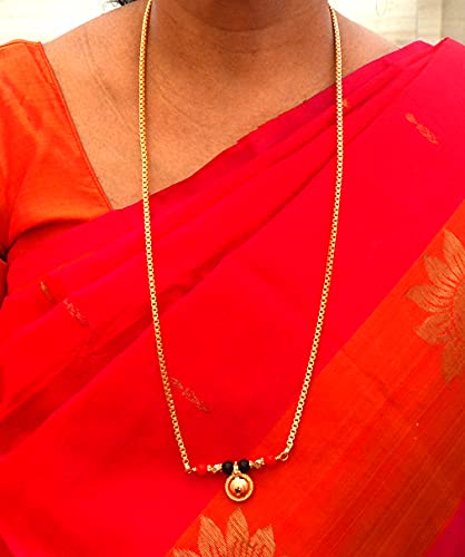 Image of Radha's Creations Golden Brass Mangalsutra Length 30.00 inches for Women