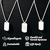 EIO Gifts Premium Tag Pendant Necklace – Personalised Silver Stainless Identity Jewellery For Him & Her in a Presentation Box - Your Text Engraved #5
