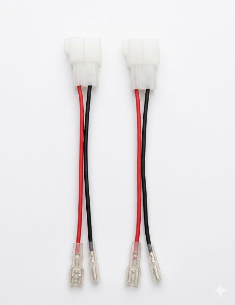 2 Pin Speaker Coupler Connector Wire (Red Black) | Car Audio Wiring Harness | Plug Play | Male Female Pair | Easy Installation For Maruti Suzuki Swift Ignis Ciaz More-image-8