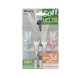 Tabata(タバタ) ゴルフ ティー 紐付き プラスチックティー 34mm リフトティーソフト ツインレギュラー 2セット入 GV0438