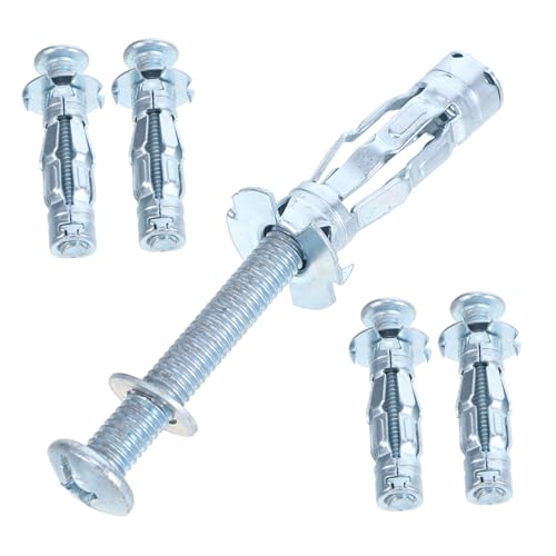 STOBAZA Wall Anchors Set 5pcs Carbon Steel Expansion Bolts Drywall Plaster Wall Anchors Concrete Eye Bolts Quick Install