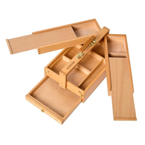 MEEDEN Portable Artist Supply Storage Box: Foldable Beech Wood Box - image 1