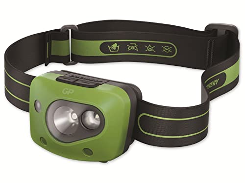 Lampe frontale LED GP Discovery 150 lm CH43 à pile pour éclairage extérieur