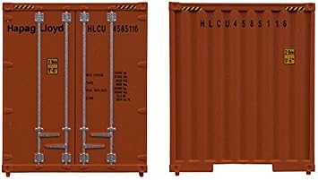 Walthers SceneMaster 40' Hi-Cube Corrugated Container w/Flat Roof-Hapag-Lloyd 949-8204 HO Scale Model Railroad - Freight Model