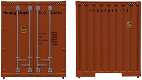 Walthers SceneMaster 40' Hi-Cube Corrugated Container w/Flat Roof-Hapag-Lloyd 949-8204 HO Scale Model Railroad - Freight Model