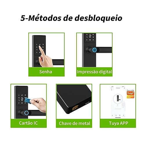Serrure de porte intelligente à empreinte digitale contre l'oubli de clé - 5