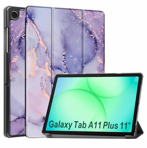 Image of ProElite Case Cover for Samsung Galaxy Tab A11 Plus 11 inch 2025 Case, Slim Trifold Flip case Cover for Samsung Galaxy Tab A11+ 11 inch 2025 Case Tablet [Auto Sleep Wake Feature], Marble Purple
