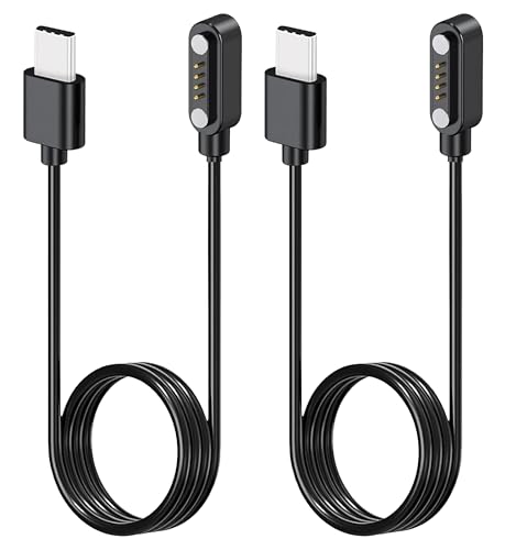 2xPack USB C Magnetic Charger Cables for PLAUD Note AI Voice Recorder 4 Pin Replacement Magnetic Charging Cable Cord, Back Up Accessories