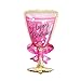Produktbild Happy Birthday Folienballon Motiv - Alles Gute zum Geburtstag Ballon Geschenk Deko Girl Boy Party 18 Kinder bunt JGA Dekoration Luftballon XXL Luftballon mini (pinkes Sektglas)