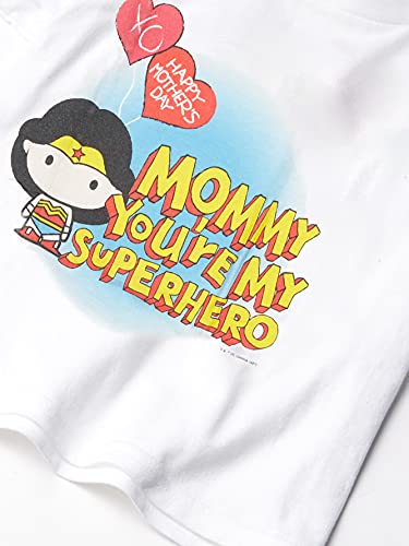 WARNER BROS Wonder Woman Mommy Superhero Boy's Premium Solid Crew Tee3