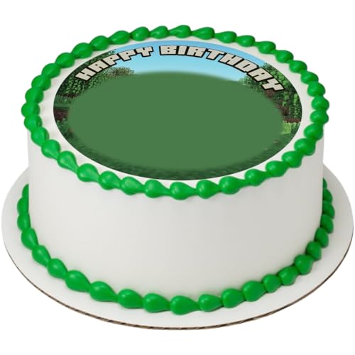Decoración para Tartas de Cumpleaños, Cake Topper de 20 cm, Disco de Oblea para Tarta, Apto para Vegetarianos