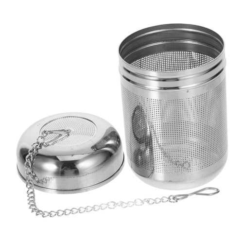 BESTYASH Filtro de Té de Acero Inoxidable Cadena Grande, Colador Esférico para Condimentos, Infusor Reutilizable para Cocina, Sopa y Guisos, Accesorio Compacto para Té y Especias