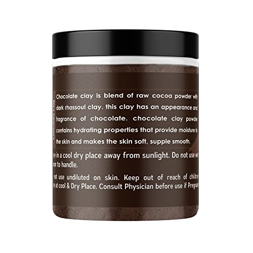 Image of Chocolate Clay Powder For Making Mud Mask for Face, Facial, Hair & Body (100% Pure & Natural) - 200g