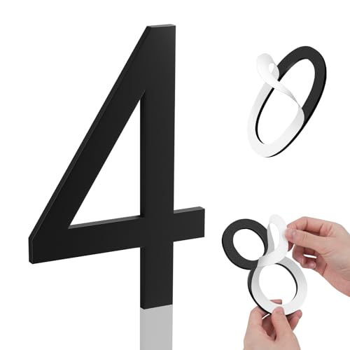 Image of 5 Inch House Numbers, Self-adhesive for Outside Mailbox House Number (4)