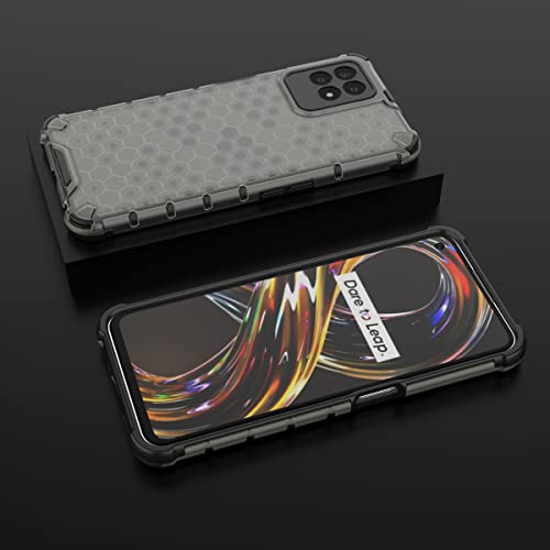Image of Glasgow Back Case Cover Designed for Realme 8i / Realme Narzo 50 - Black