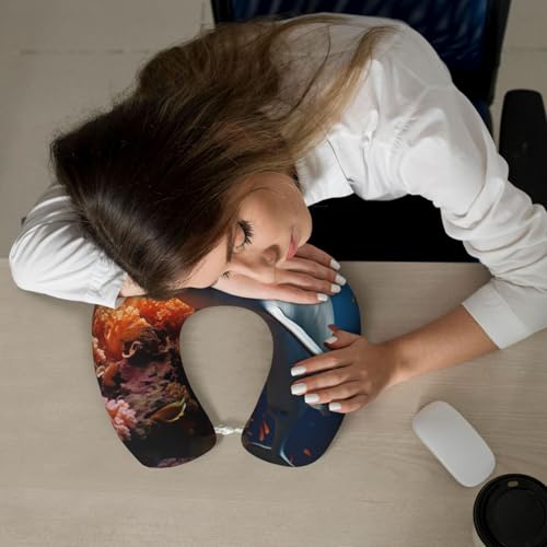 Almohada de viaje de espuma viscoelástica 30 cm U miniatura 7