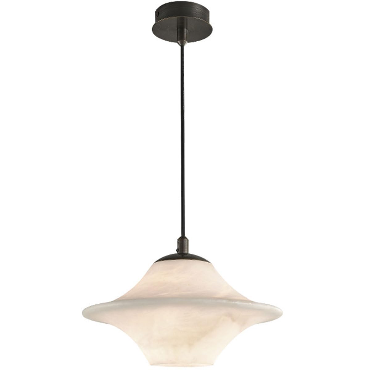 Lampe suspendue de salle à manger en marbre naturel et laiton à hauteur réglable