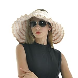 Wimdream Sun Hat for Women Wide Brim Roll Up Beach Summer Hat Packable Travel