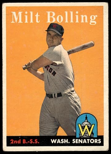 1958 Topps #188 Milt Bolling Washington Senators (Baseball Card) GOOD Senators