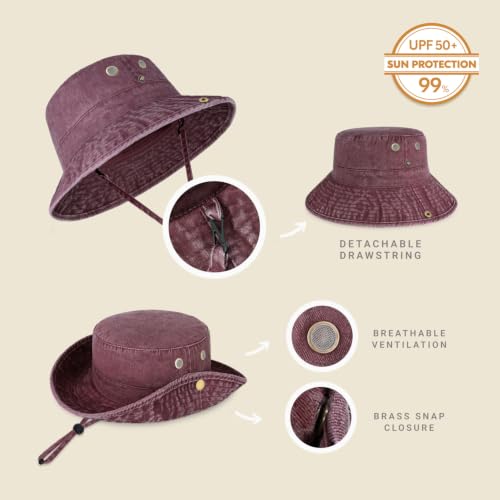 Image of Hot Summer Bucket Hat - Trendy Cotton Sun Hat for Beach, Golf, Fishing