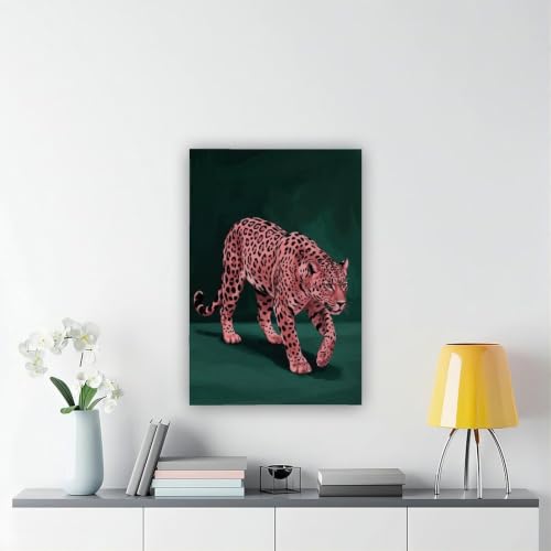 Impression sur toile léopard rose grand format pour salon chic - 6