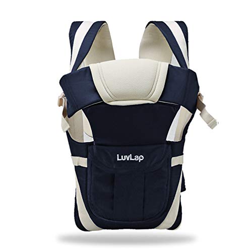 LuvLap Sunshine Stroller/Pram, Easy Fold, for Newborn Baby/Kids, 0 3 Years(Sky Blue Elegant Baby Carrier with 4 Carry Positions, for 4 to 24 Months Baby, Max Weight Up to 15 Kgs (Dark Blue)