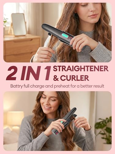 Mini plancha para cabello inalámbrica recargable miniatura 7
