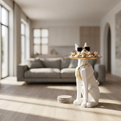 Estatua perro moderno con bandeja funcional miniatura 5