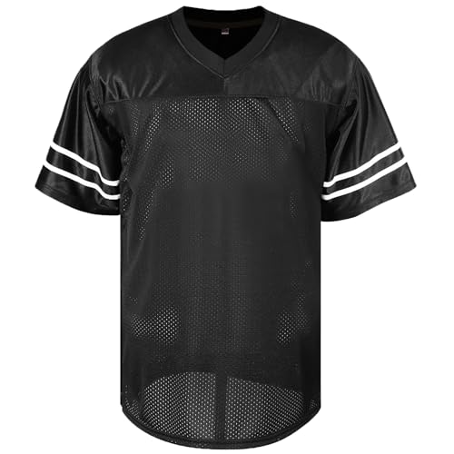 Phoneutrix Blank Football Jersey, Sports T-Shirt Hip Hop Jersey for Party (Large, Black-sti) by Phoneutrix - Used condition - Image 3