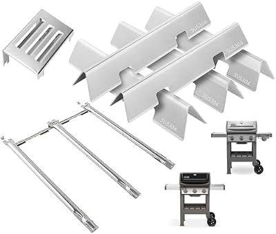 Grill Parts for Weber Spirit 2 Grill Parts GS4 Spirit II E310 E320 S310 S320 Replacement for Weber GS4 Spirit 2 Flavorizer Bars 7636 67046, Burner Tube 67025 67103 69787 & Weber Heat Deflector 67060